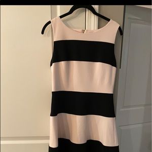 Pink/black striped dress